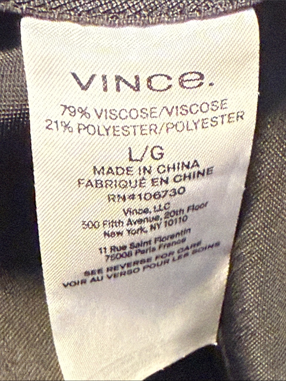 Vince black velvet wide leg pant NWT Size L/G - Picture 13 of 13
